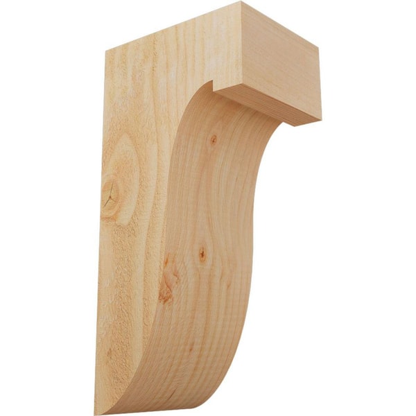 Ekena Millwork 6 in. x 8 in. x 16 in. Douglas Fir Del Monte Rough Sawn Corbel