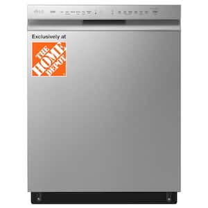 24 in. Stainless Steel Front Control Dishwasher with QuadWash, 3rd Rack & Dynamic Dry, 48 dBA