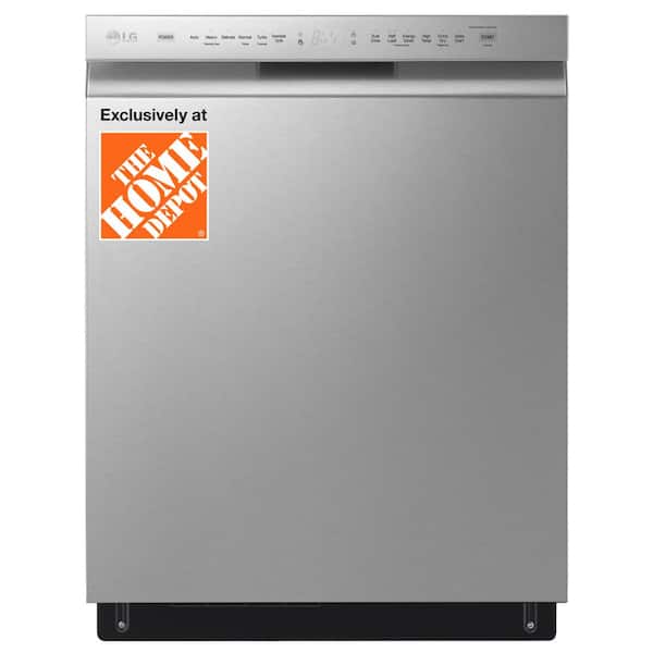 LG Electronics 24 in. Stainless Steel Front Control Dishwasher with QuadWash, 3rd Rack & Dynamic Dry, 48 dBA
