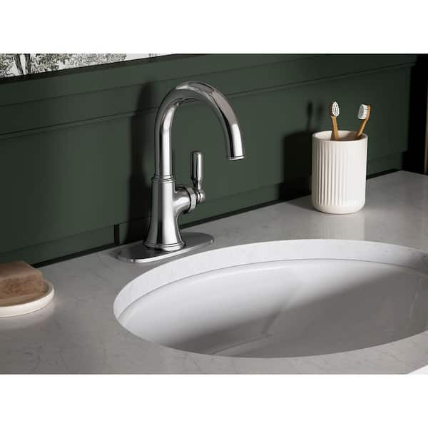 Paces Single Handle Single Hole Bathroom Faucet in Polished Nickel