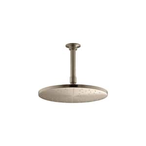 1-Spray Patterns 10 in. Single Ceiling Mount Rain Fixed Shower Head in Vibrant Brushed Bronze
