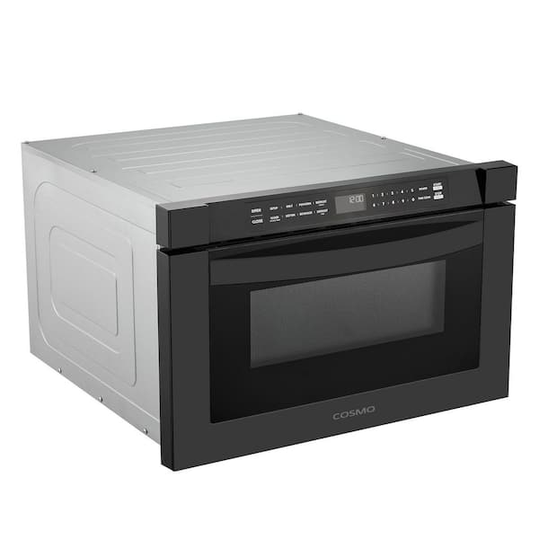 24 in. Haven Collection 1.2 cu. ft. Built-in Microwave Drawer, 1000W, Touch Controls, Defrosting Rack in Matte Black