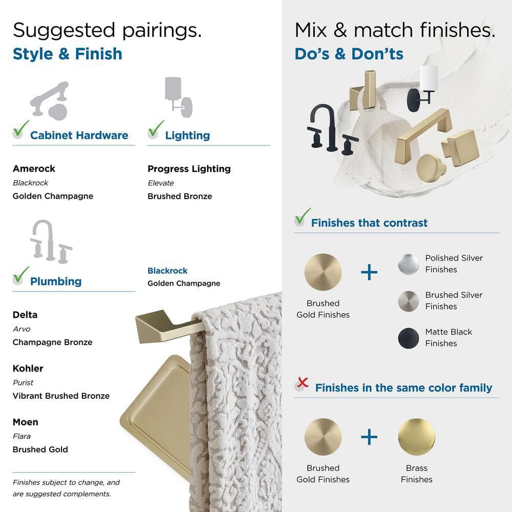 Golden Champagne Pivoting Double Post Toilet Paper Holder