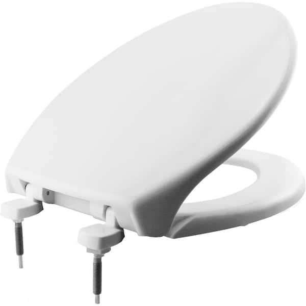 BEMIS Just-Lift Elongated Closed Front Toilet Seat in White