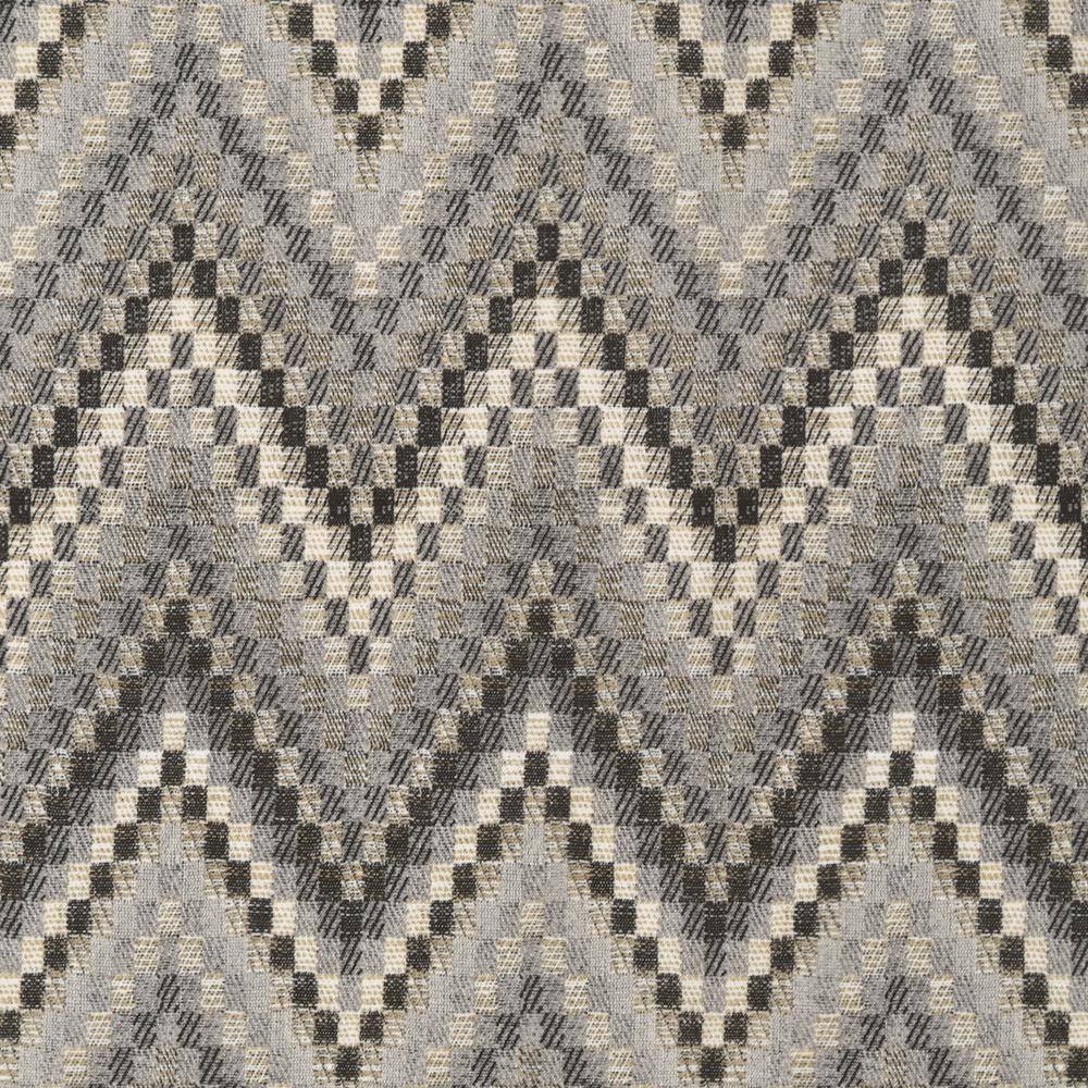 Charcoal Chevron Polyester Rod Pocket Valance, 58"x14"