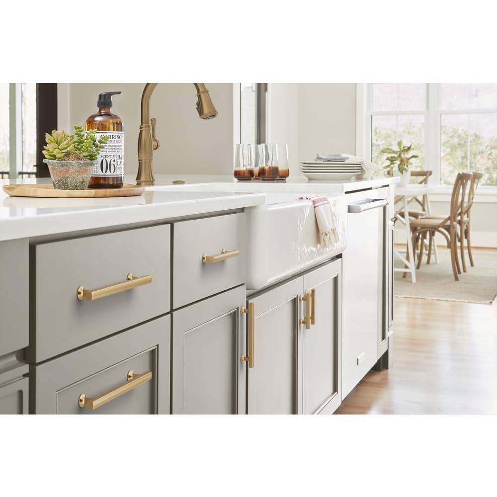 Champagne Bronze 5-1/16 Inch Modern Cabinet Pull