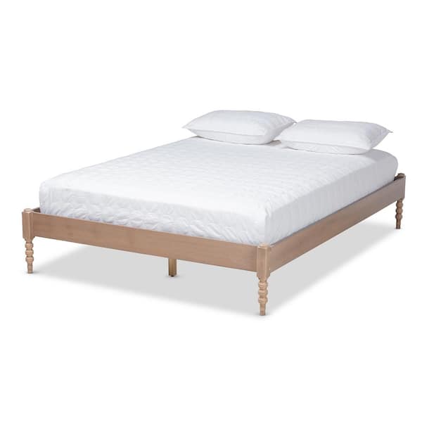 Cielle Antique Oak Queen Platform Bed