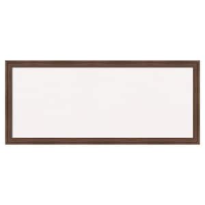Florence Medium Brown White Corkboard 32 in. x 14 in. Bulletin Board Memo Board