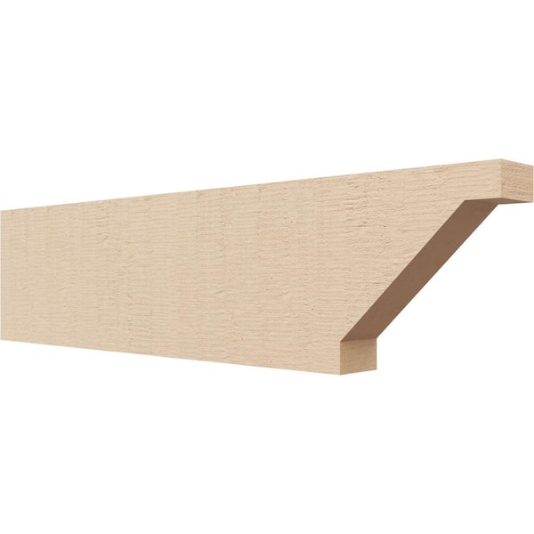 Ekena Millwork 2-in. x 6-in. x 24-in. Burlington Woodgrain, Primed Tan Timberthane Polyurethane Rafter Tail Brace