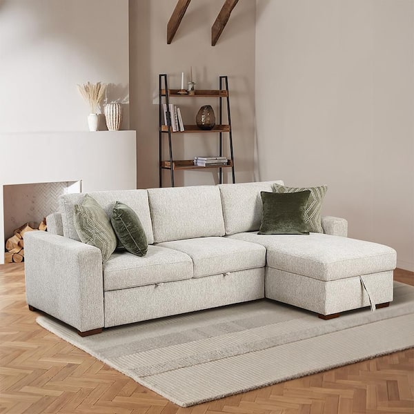 Lazzara Deleon 110.5 in. Straight Arm 2-Piece Microfiber Sectional