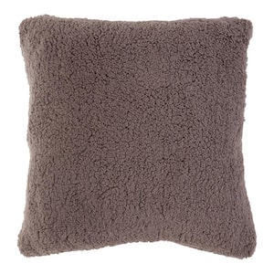 Fossil Sherpa 20 in. x 20 in. Throw Pillow