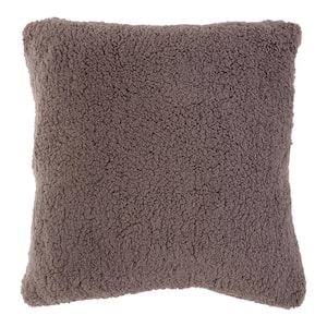 Fuzzy grey hot sale pillow