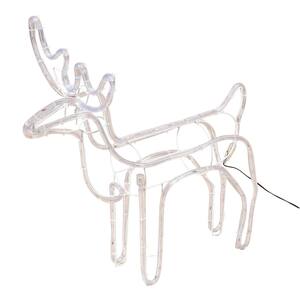 25 in. 1-Light LED White Rope Light Standing Reindeer Indoor/Outdoor Christmas Decoration Lighted Display