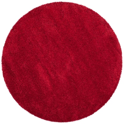 Adam Montana 7'10 Round Area Rug in Red 