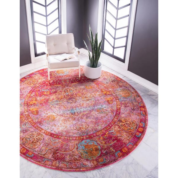 Baracoa Rumba Red 5' 5 x 5' 5 Round Rug