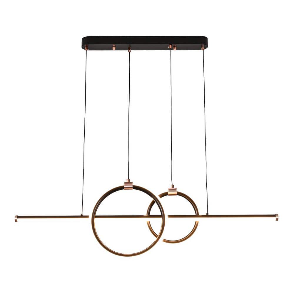 double ring ring pendant necklace men's necklace street hip