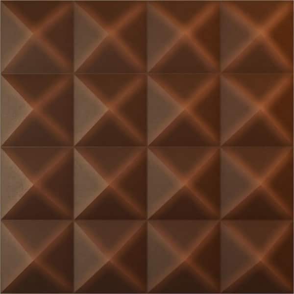 Ekena Millwork 19 5/8 in. x 19 5/8 in. Cornelia EnduraWall Decorative 3D Wall Panel, Aged Metallic Rust (12-Pack for 32.04 Sq. Ft.)