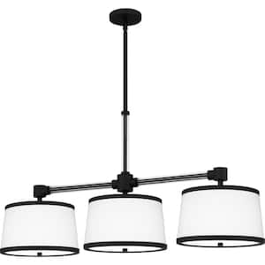 Kylen 3 light Matte Black Chandelier