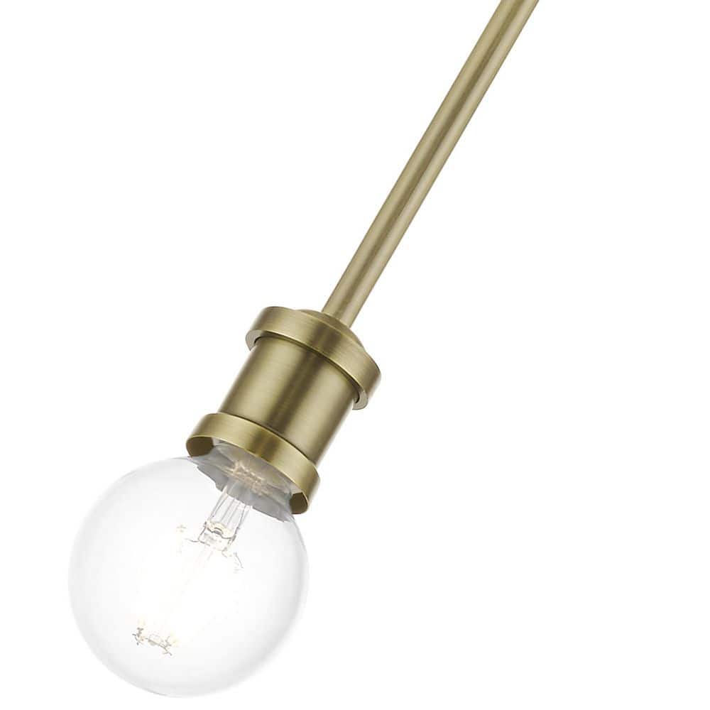 Mini Lansdale 5" Antique Brass Incandescent Indoor/Outdoor Pendant