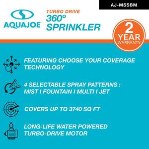 4-Pattern 360° Turbo Drive Sprinkler