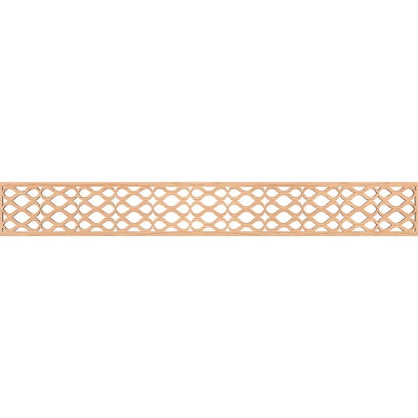 Ekena Millwork Somerset Fretwork 0.375 in. D x 46.5 in. W x 6 in. L Hickory Wood Panel Moulding