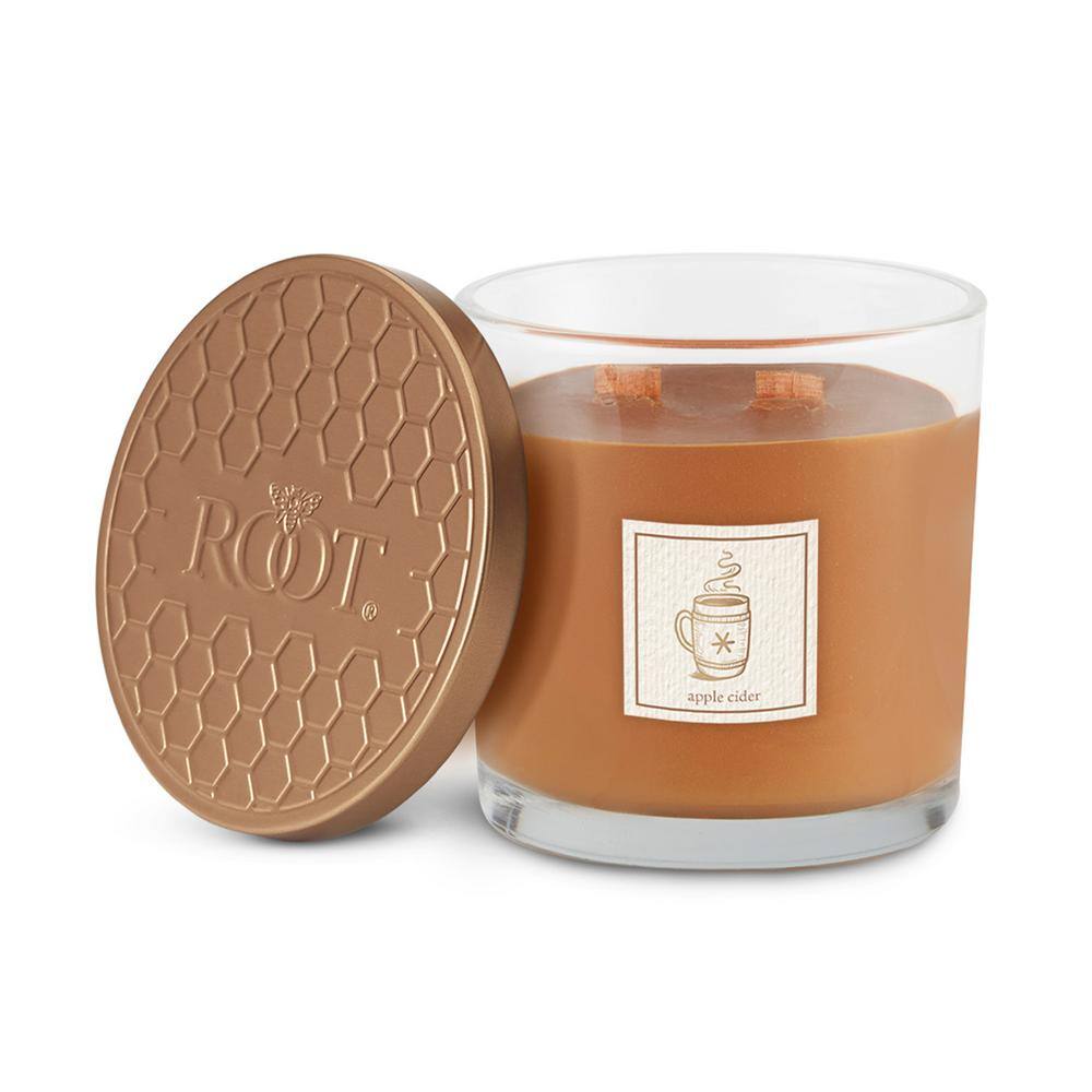 ROOT CANDLES Apple Cider Scented Jar Candle 12 oz. in Rust 9812476