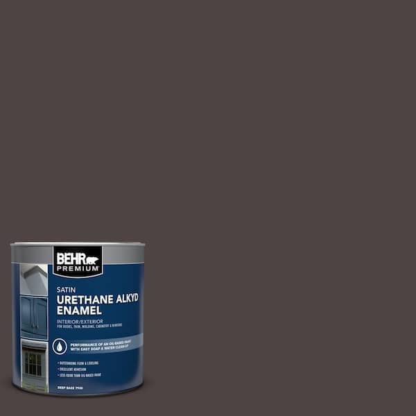 1 qt. #N110-7 Black Garnet Satin Enamel Urethane Alkyd Interior/Exterior Paint