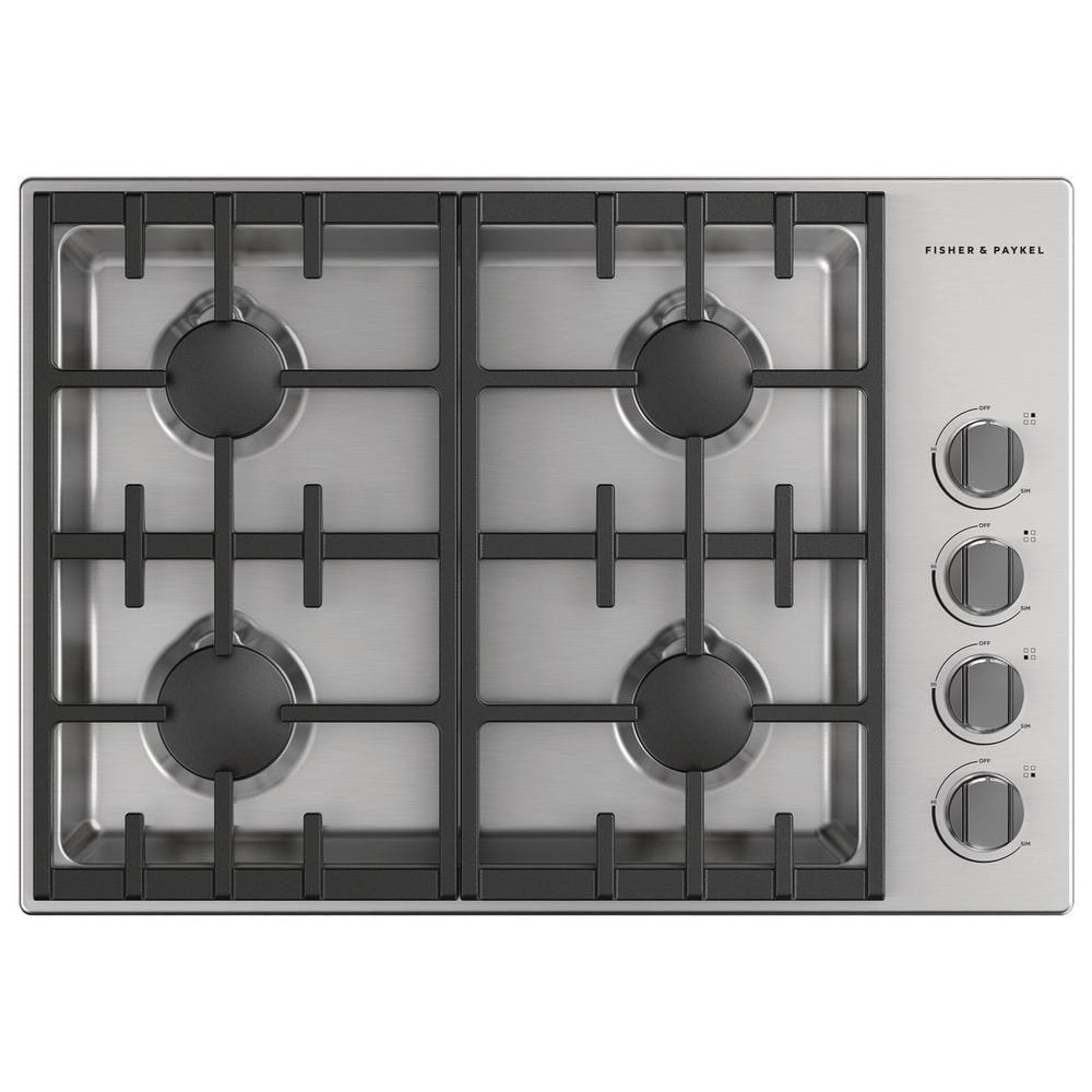 Fisher & Paykel 30 in. Gas Cooktop in Stainless Steel with 4 Burners