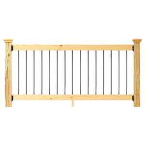 6 ft. Southern Yellow Pine Rail Kit with Aluminum Round Balusters