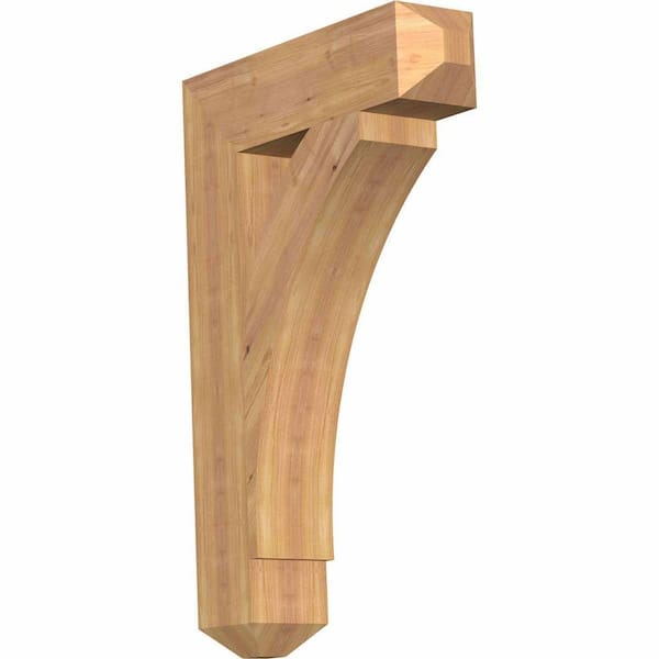 Ekena Millwork 5-1/2 in. x 36 in. x 24 in. Western Red Cedar Thorton Craftsman Smooth Bracket