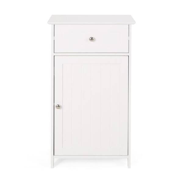 Flynama 13.50 in. W x 17.00 in. D x 30.25 in. H White Linen Cabinet