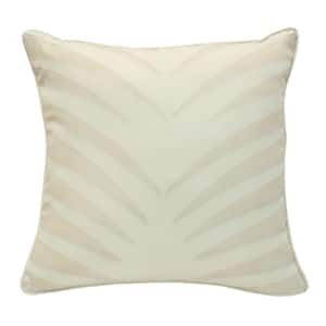 Nature Outdoor Pillow Throw Pillow in Taupe 18 x 18 - Includes 1-Throw Pillow