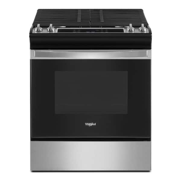 Whirlpool 30 in. 5.0 cu.ft. Gas Range with Self-Cleaning Oven in Stainless Steel