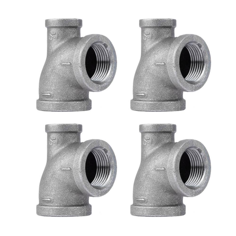 1 in. x 1/2 in. x 1 in. Black Iron FPT x FPT x FPT Reducing Tee Fitting (4-Pack) price history on PriceWatchPro