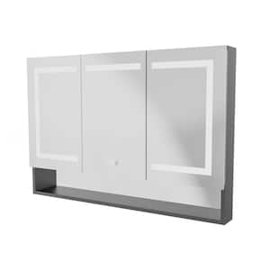 48 in. W x 32 in. H Rectangular Aluminum Medicine Cabinet with Mirror