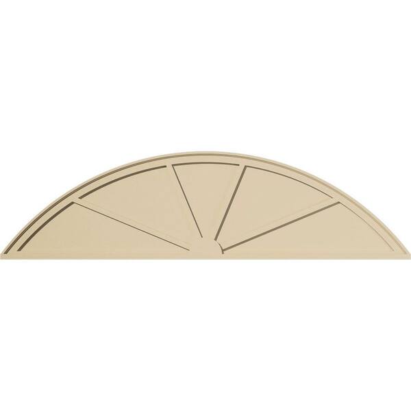 78-in. W x 20-1/2-in. H x 2-in. P Segment Arch 4 Spoke Signature Urethane Pediment, Primed Tan