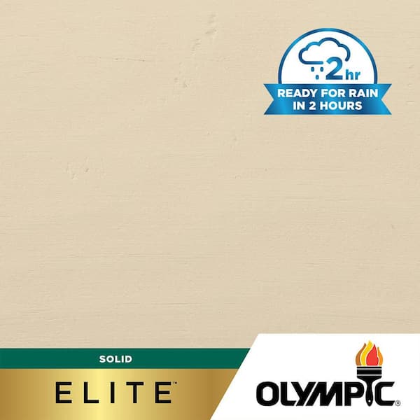 Olympic Elite 1 gal. SC-1086 White Sands Solid Advanced Exterior Stain and Sealer in One