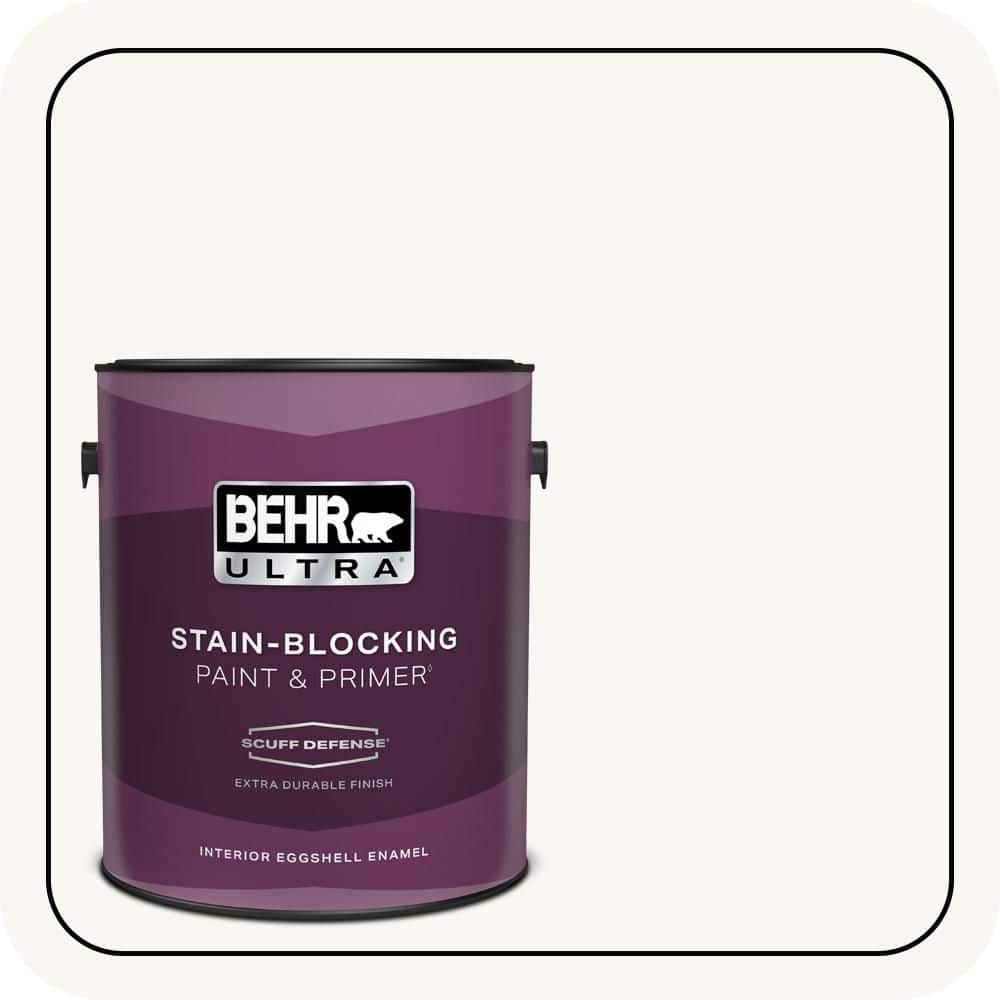 BEHR ULTRA 1 gal. Ultra Pure White Extra Durable Eggshell Enamel Interior Paint & Primer 275001