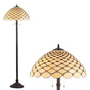 Lee Tiffany-Style 62 in. Bronze Floor Lamp