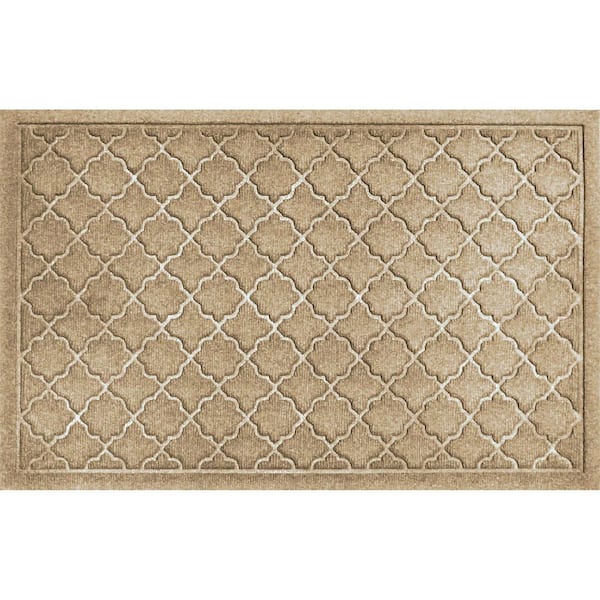 Bungalow Flooring Waterhog Cordova 23 in. x 35 in. PET Polyester Indoor Outdoor Mat Camel