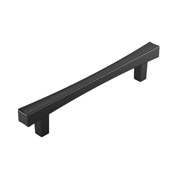 Richelieu Hardware Westmount Collection 5-1/16 in. (128 mm) Modern Matte Black Rectangular Cabinet Bar Pull