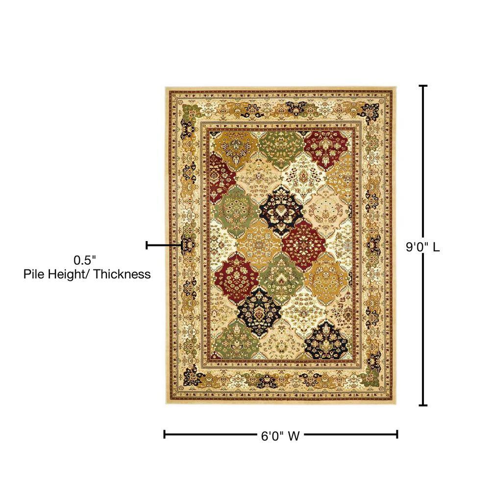Elegant Noir Floral 6' x 9' Hand-Tufted Rectangular Area Rug