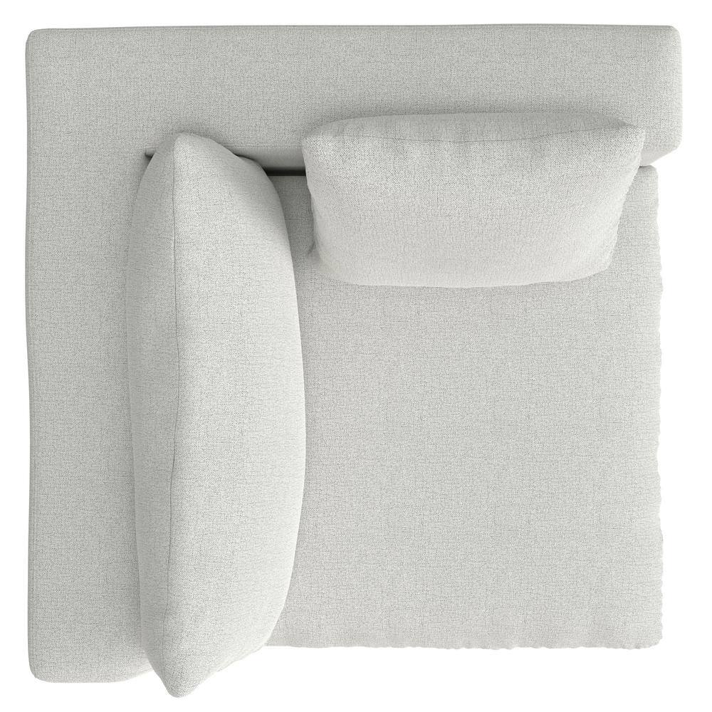 Jasmine Right-Arm Sofa Module in Light Gray Chenille Fabric