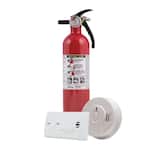 10 Year Worry-Free Home Fire Safety Kit, Battery Powered Smoke Detector with CO Detector & Fire Extinguisher