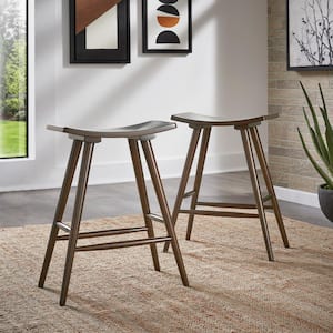 24.25 in. Walnut Solid Wood Frame Counter Stool