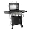 Grill Boss 3 Burner Gas Grill in Black with Top Cover and Shelves Stainless  Steel, 2 Number of Side Burners GBC1932M - The Home Depot