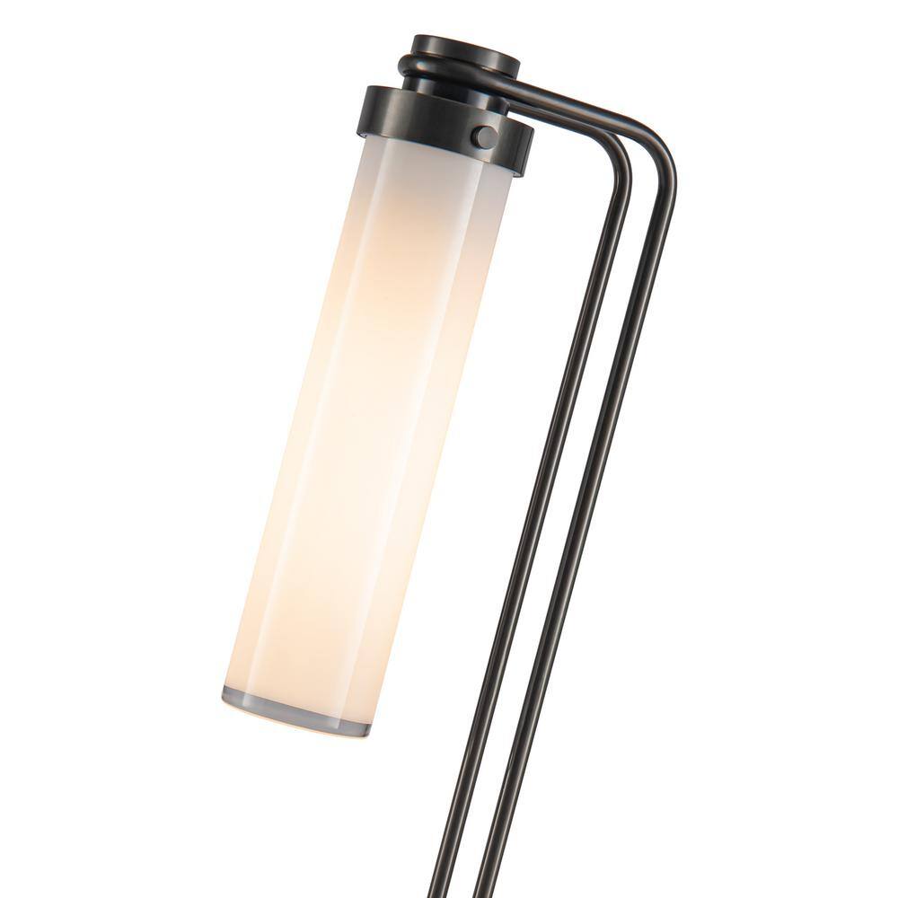 Urban Bronze and Glossy Opal Industrial Table Lamp