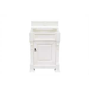 Brookfield 25.5 in. W x 22.8 in. D x 33.5 in. H Single Bath Vanity Cabinet Without Top in Bright White