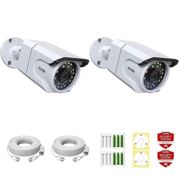 ZOSI ZG1058D ZG1058A 4K 8MP PoE Wired IP Outdoor Home Security Camera, Only Work with Same Brand NVR