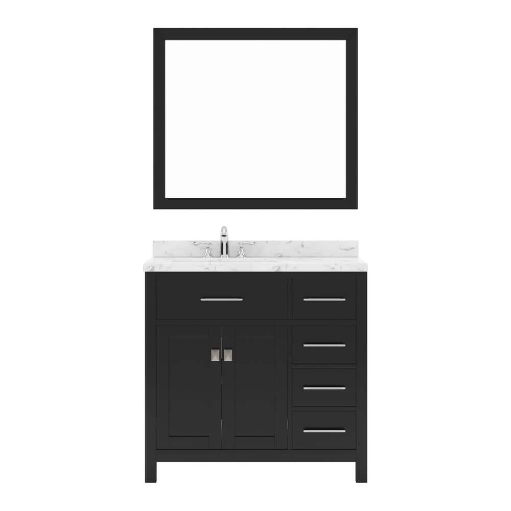 Virtu USA Caroline Parkway 36 in. W x 22 in. D x 35 in. H Single Sink